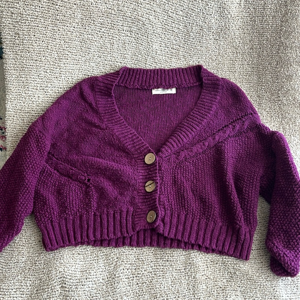 Natural Life Knitted Cropped Cardigan
